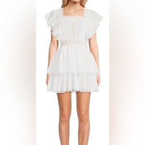 Chelsea & Violet White Lace Formal Dress  Dress Size XS. F39